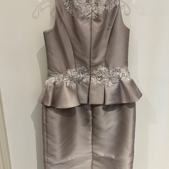 Feriani Couture Embroidered Sleeveless Peplum Cocktail Dress 18620 - Picture 9 of 12